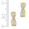Image 2 : 0.20 CTW Diamond Hoop Earrings 10KT Yellow Gold - REF-18F2N