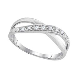 0.11 CTW Diamond Ring 10KT White Gold - REF-11N2F