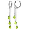 Image 1 : Genuine 4.8 ctw Peridot Earrings Jewelry 14KT White Gold - REF-64Z4N