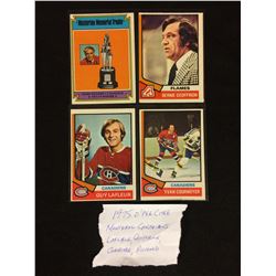 1975 O-PEE-CHEE MONTREAL CANADIENS HOCKEY CARDS (LAFLEUR, GEOFFRION, COURNOYER, RICHARD)