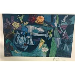 Night Fishing at Antibes - Pablo Picasso Lithograph
