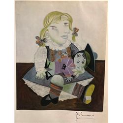 Maya with Doll - Pablo Picasso Lithograph
