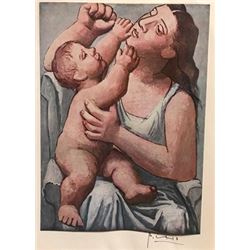 Mother And Child - Pablo Picasso Lithograph
