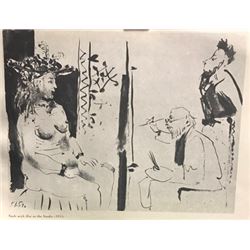 Nude with Hat in the Studio - Pablo Picasso Lithograph