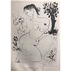Girl and Masked Cupid - Pablo Picasso Lithograph