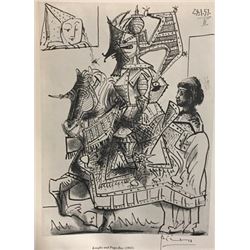 Nude with Drapery - Pablo Picasso Lithograph