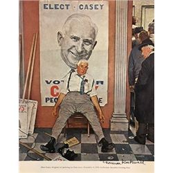 Barbershop - Norman Rockwell Lithograph