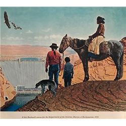 Looking Out - Norman Rockwell Lithograph