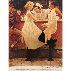 At The Diner - Norman Rockwell Lithograph