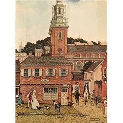 School - Norman Rockwell Lithograph