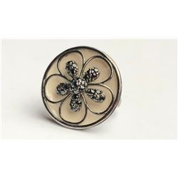 Dazzling Black Diamond Flower Ring(cts)