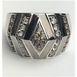 Dazzling 2 Tone Topaz Diamond Ring(cts)