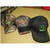 Image 2 : SPORTSCHIEF Hats - New Qty 2 Black/Brown Camo, Qty 5 Camo w/red/yellow/white stitching and 1 HOYT Ha