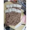Image 1 : CHRISTMAS STOCKINGS - Qty 12, Tan/brown w/white top trim