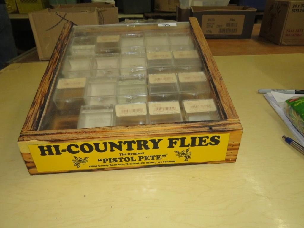 DISPLAY CASE - Wood Fly Fish 61/2