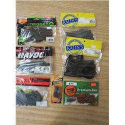 GRUBS & LURES - Trigger, Havos, JackAll, Kalene, Kramer Lake, Qty 24 pkgs