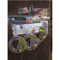 INVISILINE Spinner 30 lb. Qty 3, Wooden plug, swivels, Cavitron Buzz baits