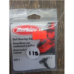 BERKLEY ball bearing swivels, various sizes qty 69