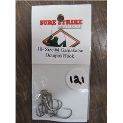 SURE STRIKE Octupus hooks, various sizes qty 19