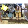 Image 3 : PALLET of Shovels, DVDs, Xbox games, mixer, coffee maker, table bannister pickets, dog kennel, stere