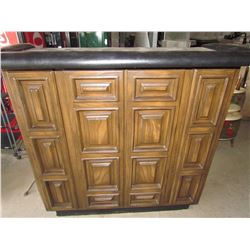 BAR w/phonograph and Electronphonic AM/FM cassette player 41 1/2" H x 21" D x 5" L