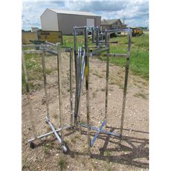 DISPLAY Racks qty 2, 1 - 55 1/2" high,1 - 41" high