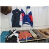 Image 1 : LOT OF 2 floats, life jacket (SM) 3 wind jackets (2XL, XL, Size 40), cover 12ft with zipper
