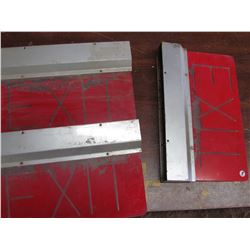 3 RED Exit signs