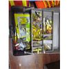 Image 1 : 2 LIFE Jackets & Tackle box w/hooks, etc.