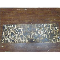 WOODEN sign " What Doesn't Kill You..."