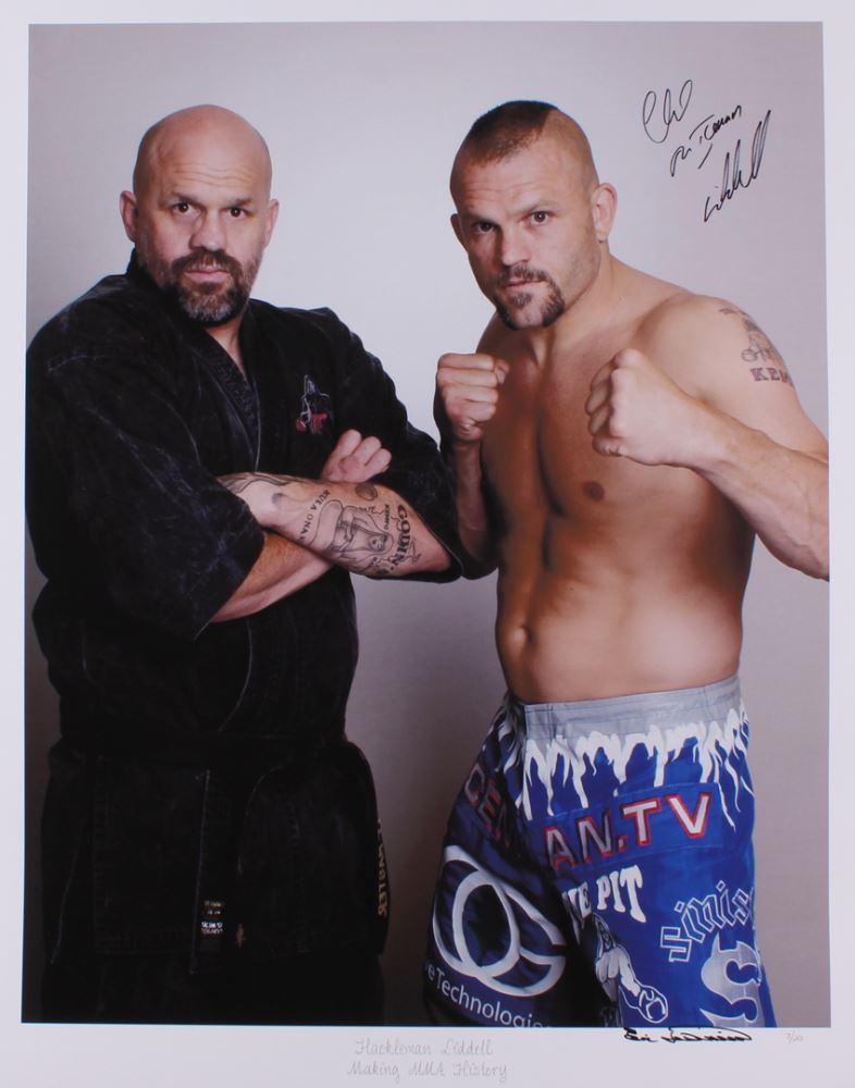 Chuck Liddell "Hackleman Liddell" Signed 25x31.5 UFC Fine Art Giclee by Iconic Sports Photographer E