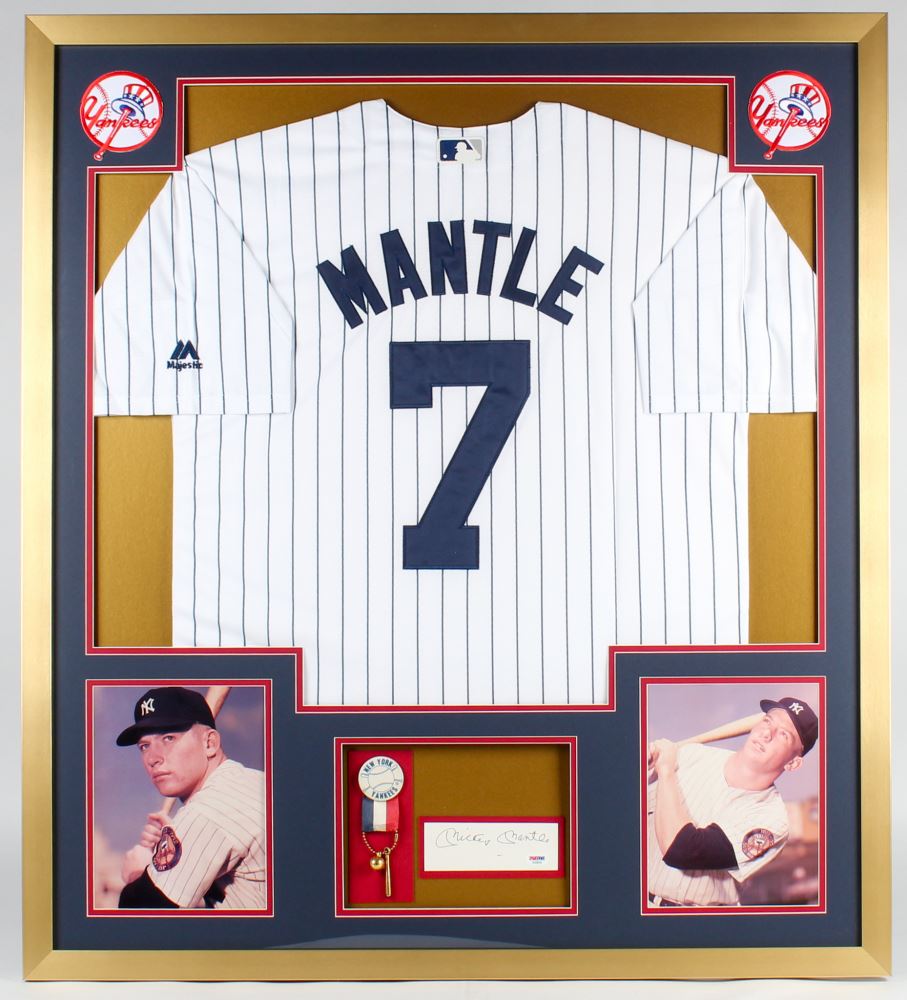 mickey mantle autographed jersey