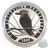 Image 1 : 2009 Australian 10oz .999 Fine Silver Kookaburra (Tax Exempt). Capsule is scuffed and coin is lightl