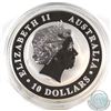 Image 2 : 2017 Australian 10oz .999 Fine Silver Kookaburra (Tax Exempt). Capsule is lightly scuffed