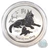 Image 1 : 2018 Australian 10oz .999 Fine Silver Year of the Dog (Tax Exempt). Capsule is impaired, but the coi