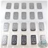 Image 1 : Sheet of 20x 1oz Johnson Matthey .999 Fine Silver Bars (Bar Code A286380-A286399). Tax Exempt