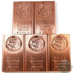 5x 1/2 Pound "The Psychedelic Funk" Copper Bar (TAX Exempt). 5pcs