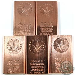5x 1/2 Pound Legalize it .999 Fine Copper Bar (TAX Exempt). 5pcs