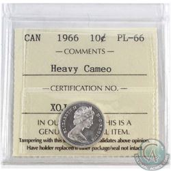 1966 Canada 10-cent ICCS Certified PL-66 Heavy Cameo