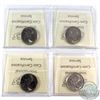 Image 2 : Lot of Canada 25-cent ICCS Certified - 2001P MS-66, 2002P MS-65, 2006P MS-65 & 2017 MS-66. 4pcs