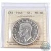 Image 1 : 1946 Canada Silver $1 ICCS Certified MS-60