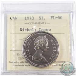 1973 Canada Nickel $1 ICCS Certified PL-66 Cameo