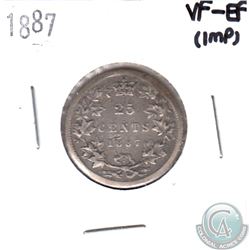 1887 Canada 25-cent VF-EF (Impaired)