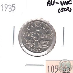 1935 Canada 5-cent AU-UNC (Scratched)