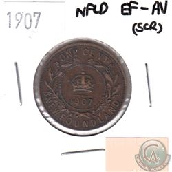 1907 Newfoundland 1-cent EF-AU (some scratches)