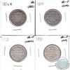 Image 1 : Lot of Canada 25-cent - 1874H VG, 1899 VG-F, 1900 VG-F & 1901 VG-F (Coins have various impairments).