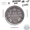 Image 1 : 1871H Canada 50-cent Rotated Die VG-F (Impaired)