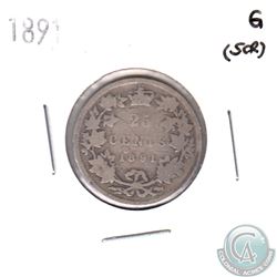 1891 Canada 25-cent Good (Scratched)