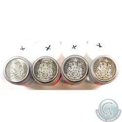 Estate Lot of 1961, 1962, 1963 & 1965 Canada 50-cent Rolls. You will receive 20x of each date. 80pcs