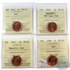 Image 1 : Lot of Canada 1-cent ICCS Certified Red - 2001 MS-65, 2006 Magnetic RCM Logo MS-65, 2007 Magnetic MS